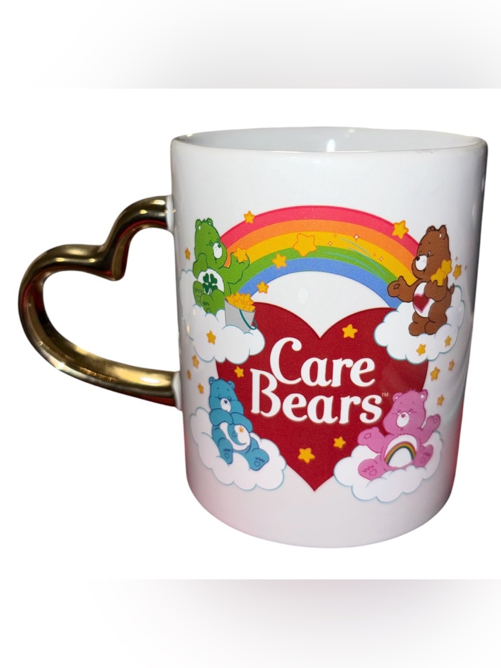 Care Bears Rainbow Heart Mug with Gold Handle